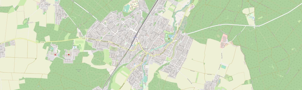 Karte von Gauting mit Marker am Trainingsgelände